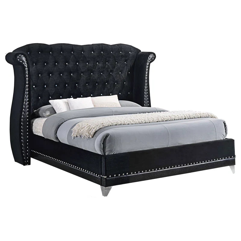 Dasher Upholstered Wingback Bed