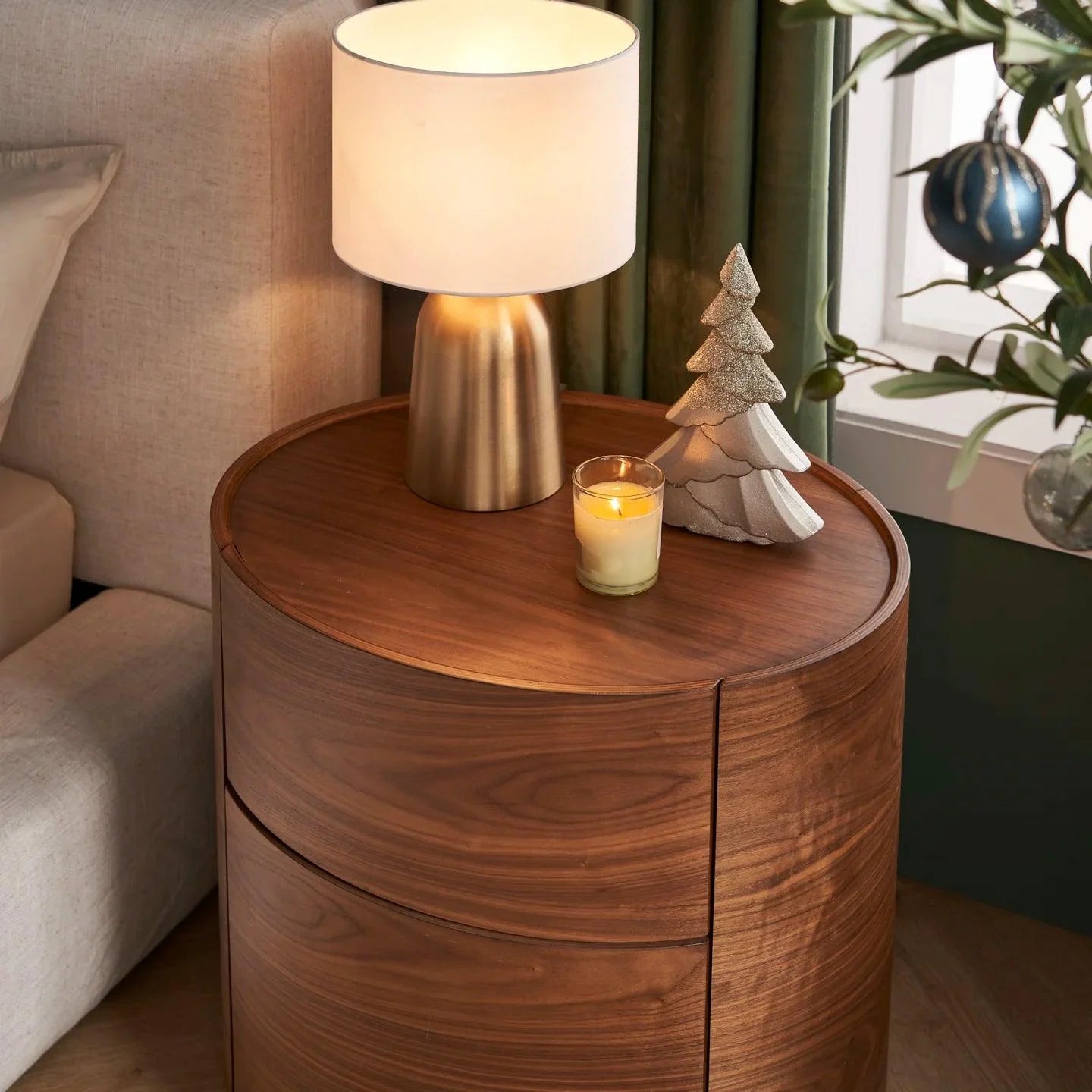 Bentwood with Walnut Veneer Mika Side Table
