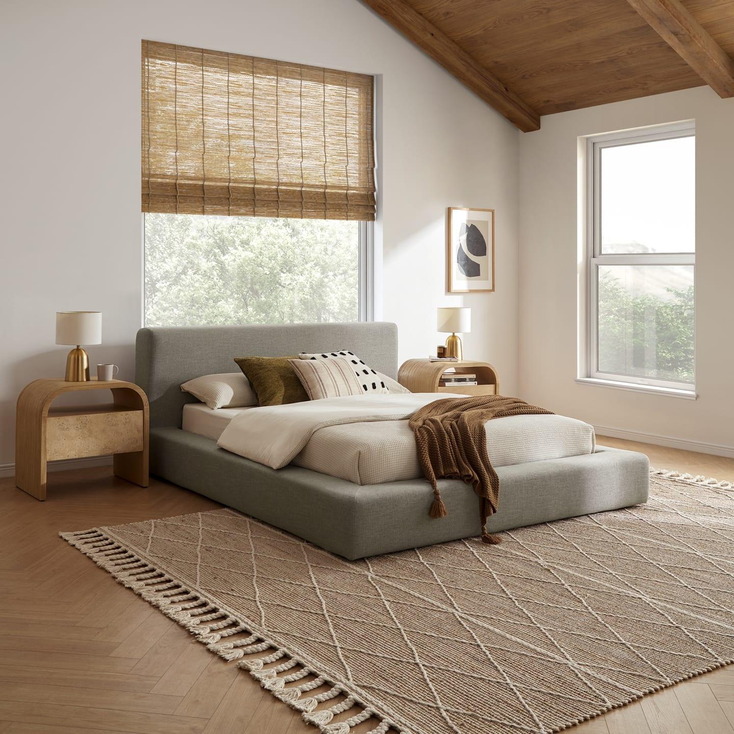 Engineered Wood Crescent 1-Drawer Nightstand