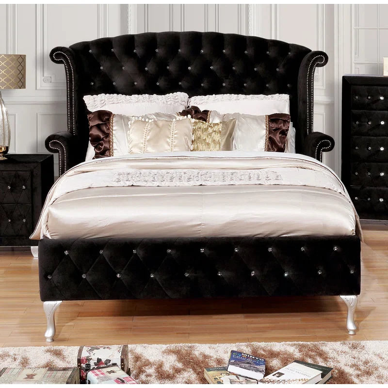Dilbeck Upholstered Wingback Bed