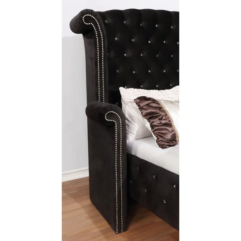 Dilbeck Upholstered Wingback Bed