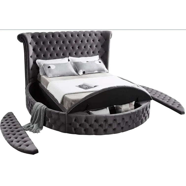 Dorgan Upholstered Wingback Bed