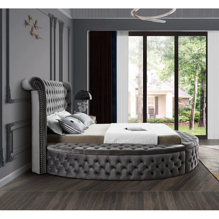 Dorgan Upholstered Wingback Bed