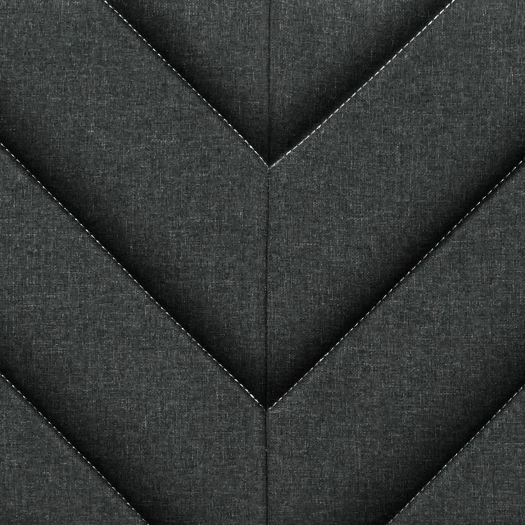 Aria Modern King Upholstered Platform Bed with Fabric Headboard