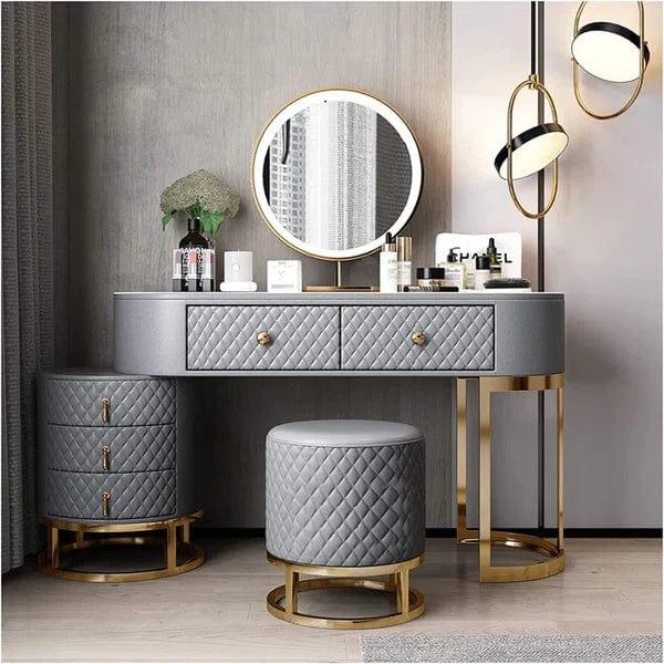 Acodaiuy Vanity Desk with Lighted Mirror – Classic White