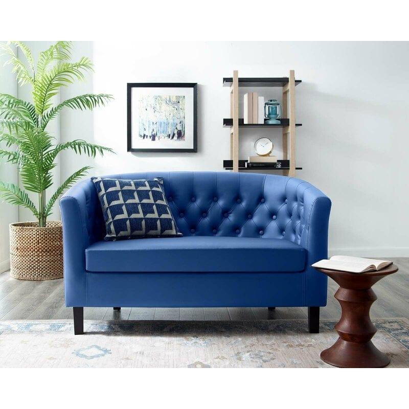 Square Arm Loveseat with Reversible Cushions