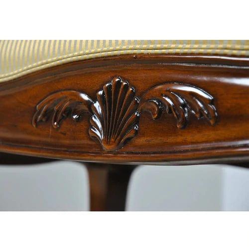 Teak Wood Upholstered Bench