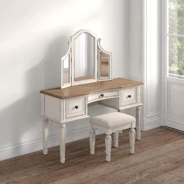 Bring torn Vanity dressing table design with miror with stool