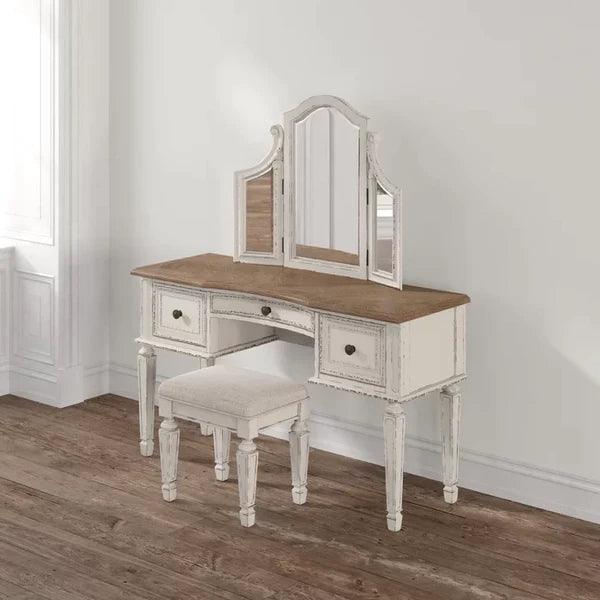 Bring torn Vanity dressing table design with miror with stool