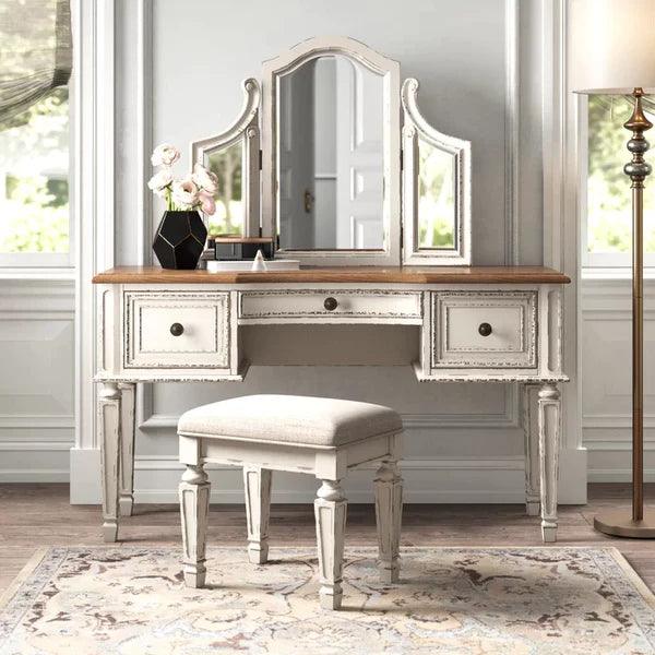 Bring torn Vanity dressing table design with miror with stool