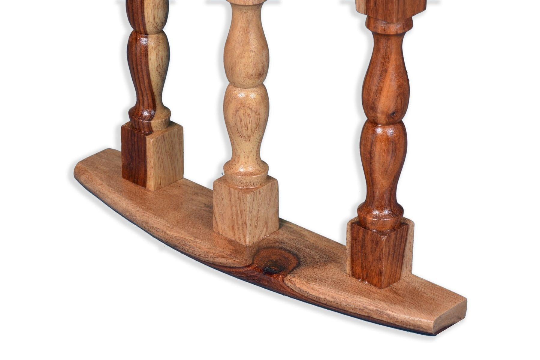 Sheesham Wood Breakfast & Laptop Table โ Natural Finish