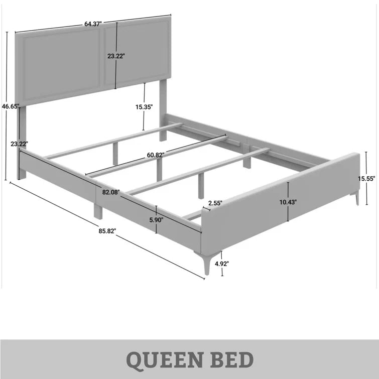 Jerell Upholstered Unfinished Standard Bed