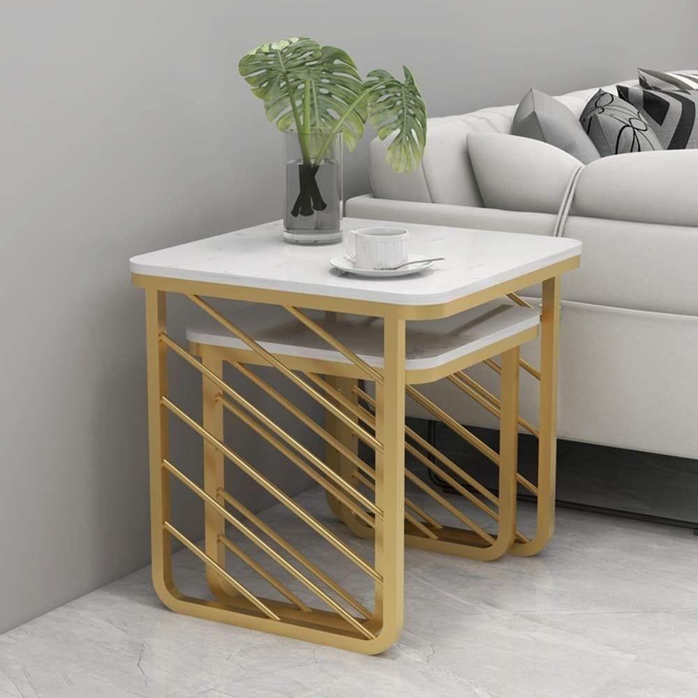 Square Sofa Side Nesting Tables Set
