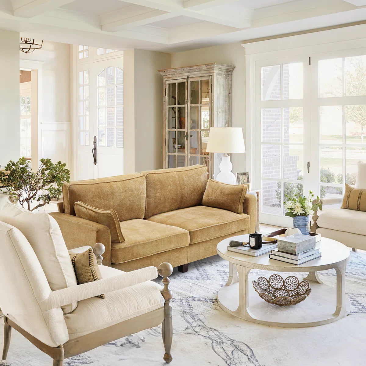 Modern Minimalist 80'' Square Arm Sofa