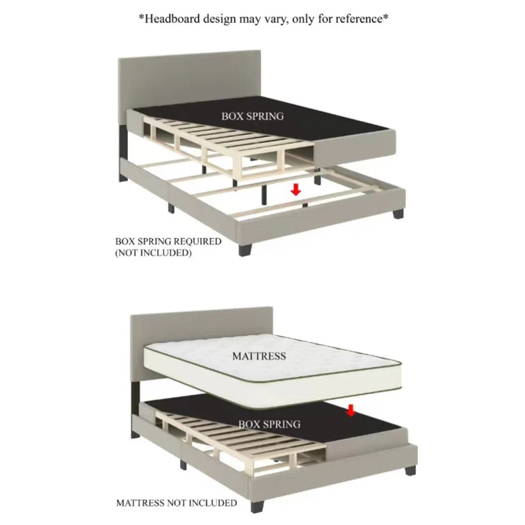 Karmane Upholstered Wingback Bed