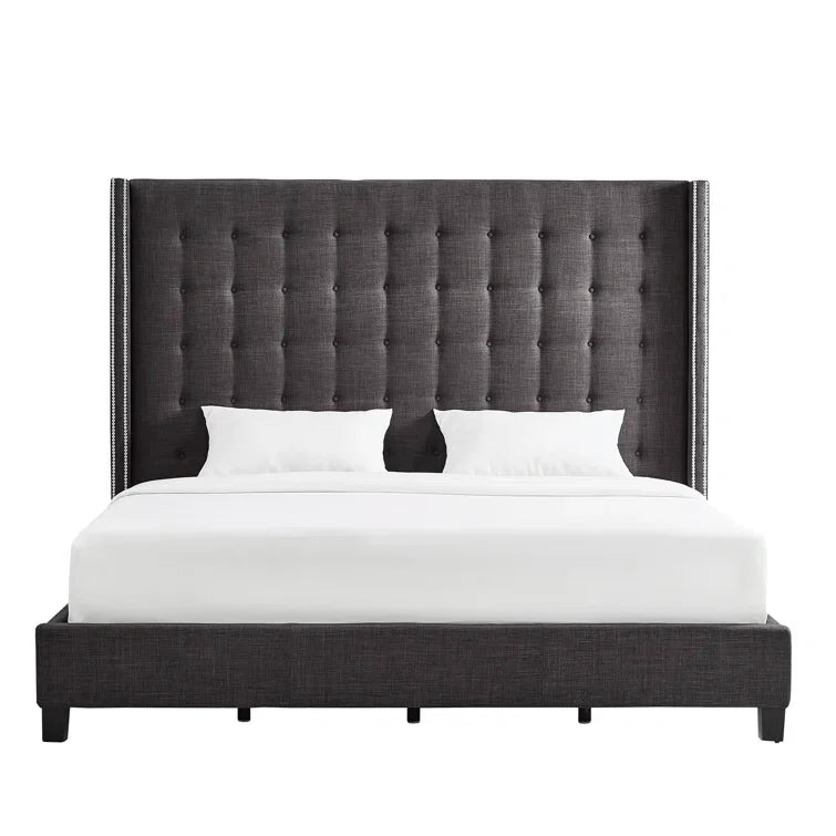 Kaster Upholstered Wingback Bed