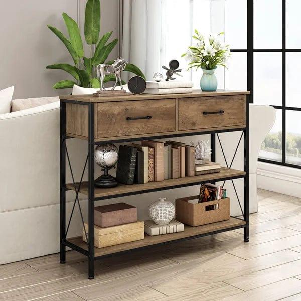 Kedarian Wooden And Metal Console Table
