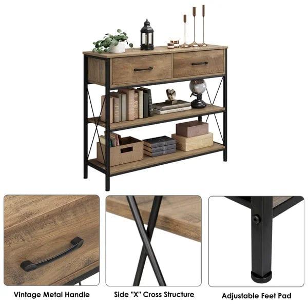 Kedarian Wooden And Metal Console Table