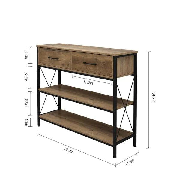Kedarian Wooden And Metal Console Table
