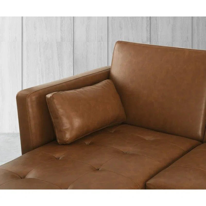 Kishanna Vegan Leather Corner Sofa Chaise