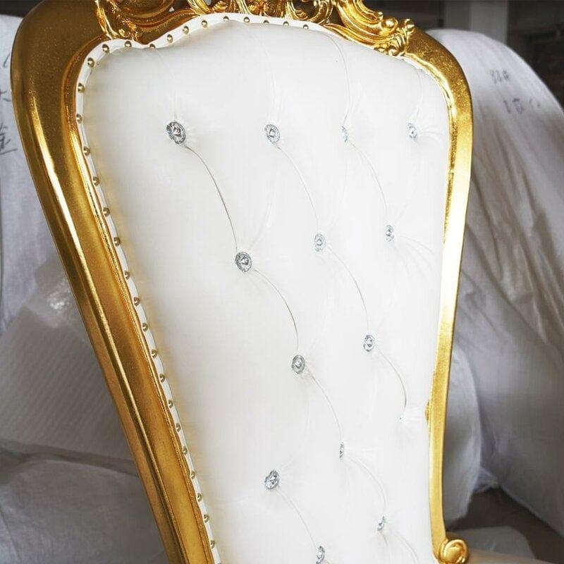 Wooden Luxurious Maharaja High Back throne Gold Leaf Chair