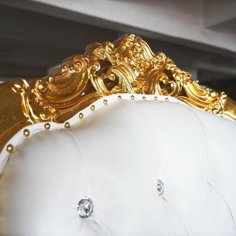 Wooden Luxurious Maharaja High Back throne Gold Leaf Chair