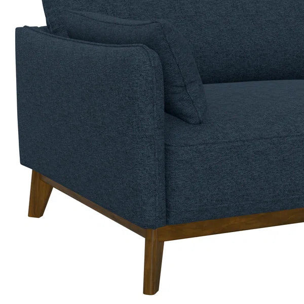 Modern 84'' Denim Upholstered Sofa