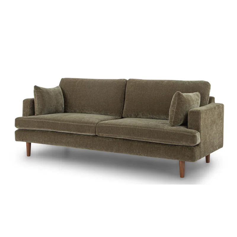 Mid-Century Modern Performance Fabric Sofa – Muted Tone Finish