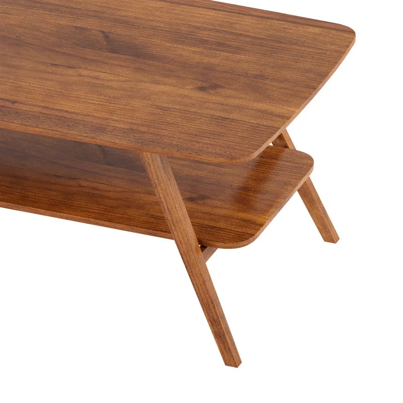 Wide Solid Wood Coffee Table