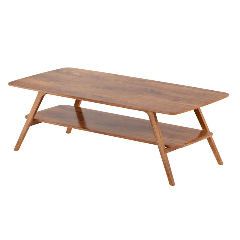 Wide Solid Wood Coffee Table