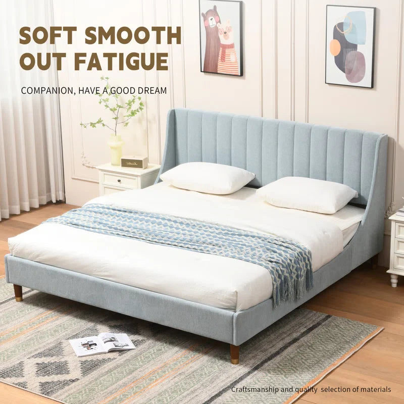 Marek Upholstered Wingback Bed