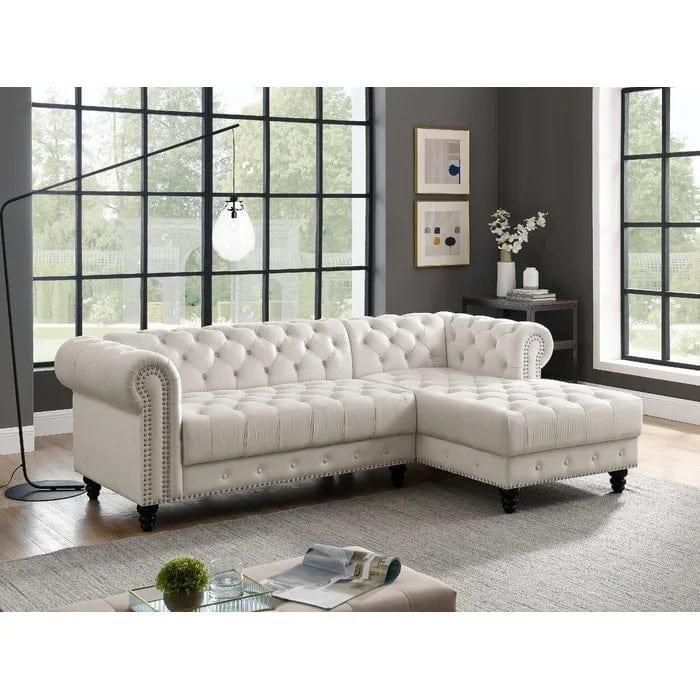 Lora 2 - Piece Upholstered Chaise Sectional