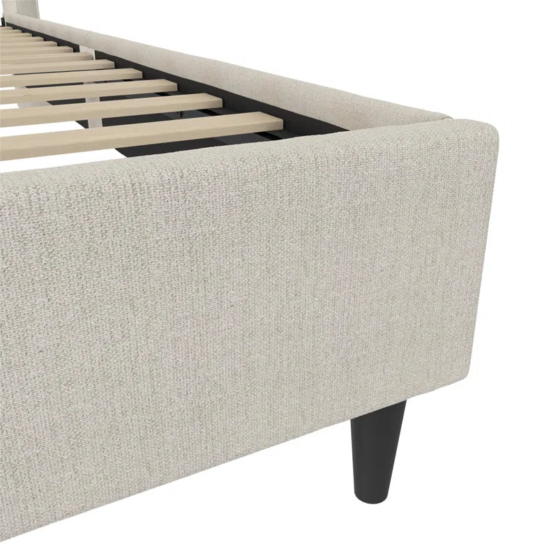 Louis King Upholstered Wingback Bed