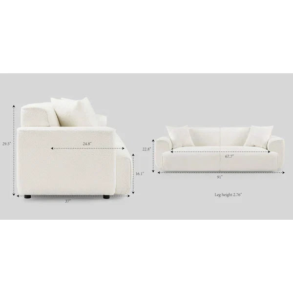 Modern Bouclé Sofa – K/D Design