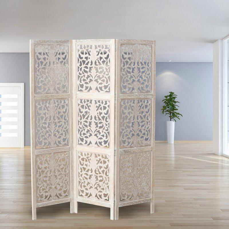 3 Panel Solid Wooden partition Folding Room Divider