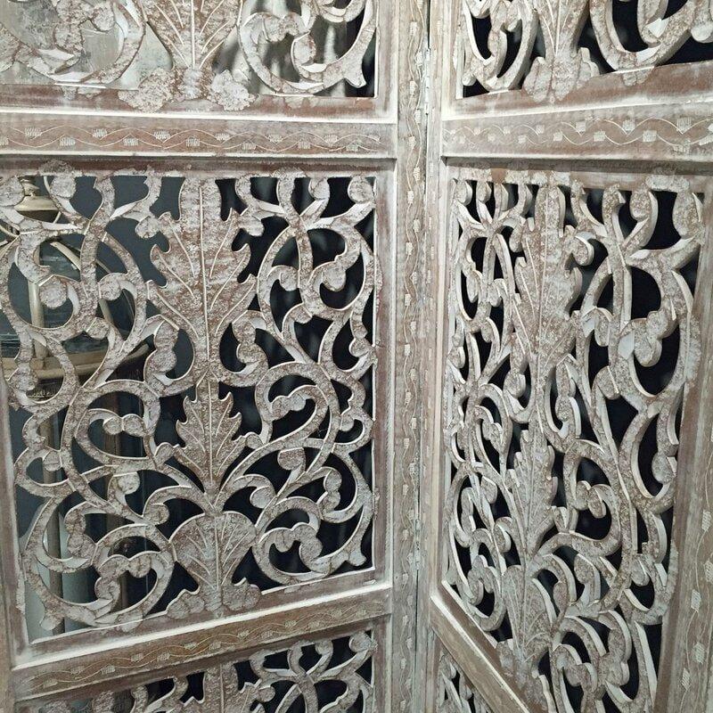 3 Panel Solid Wooden partition Folding Room Divider