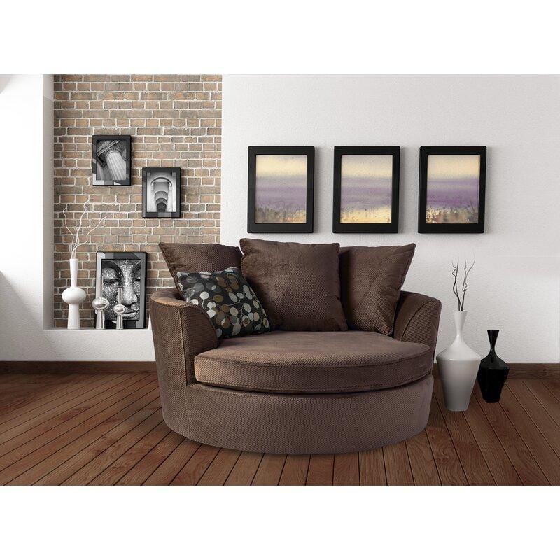 Modern Premium Barrel Shape Sofa Couch for Home & Office Chaise Lounge