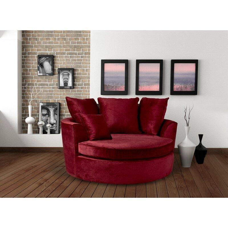Modern Premium Barrel Shape Sofa Couch for Home & Office Chaise Lounge