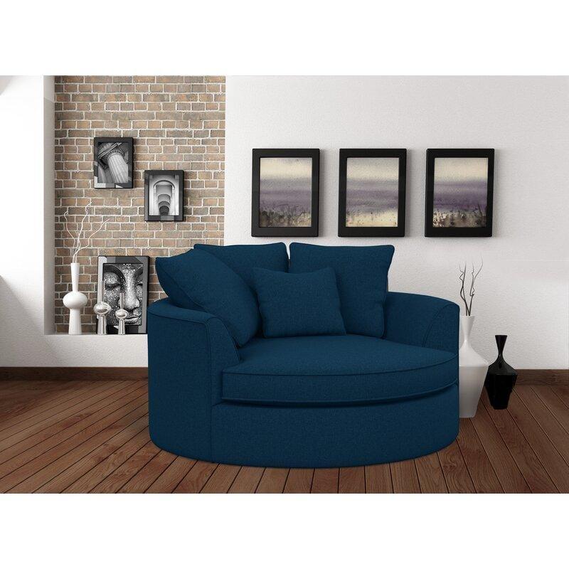 Modern Premium Barrel Shape Sofa Couch for Home & Office Chaise Lounge