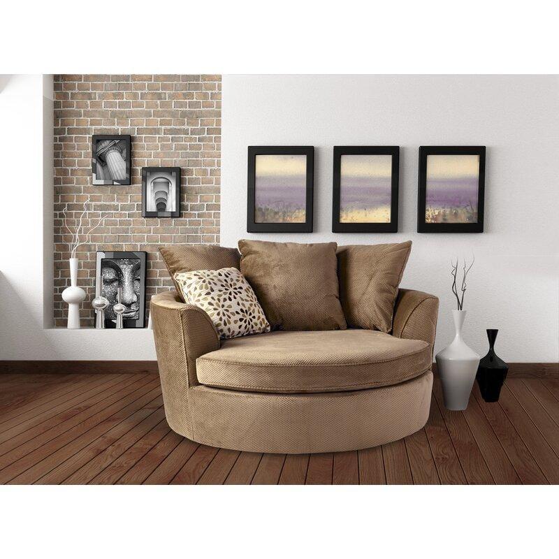 Modern Premium Barrel Shape Sofa Couch for Home & Office Chaise Lounge