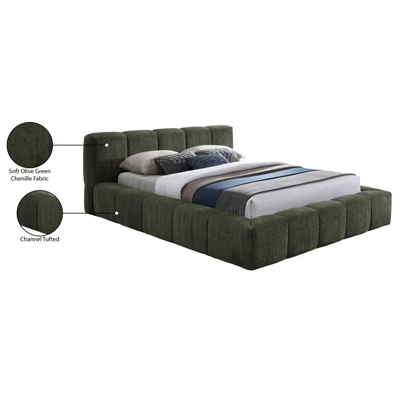 Mesan Chenille Fabric Bed