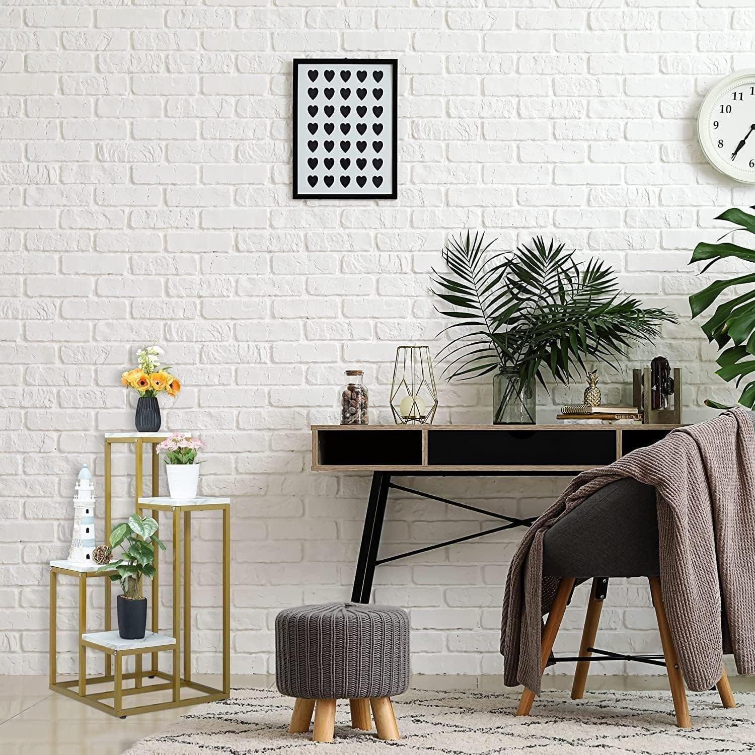 4- Tier Square Pot Stand for Living Room