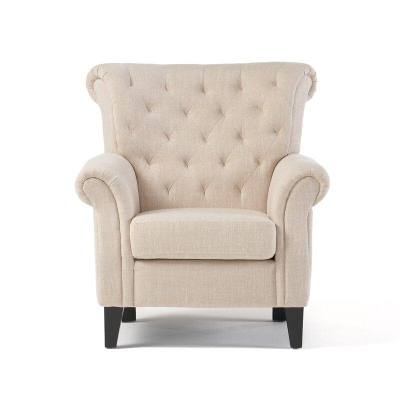 Wide Tufted Armchair Full Back Lounge Chair for Living Room/Home/Offices