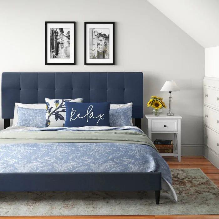 Peters Tufted Upholstered Low Profile Platform Bed