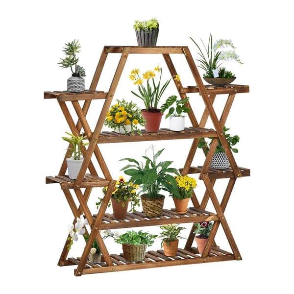 Plant Stand: Wood Square Etagere Plant Stand