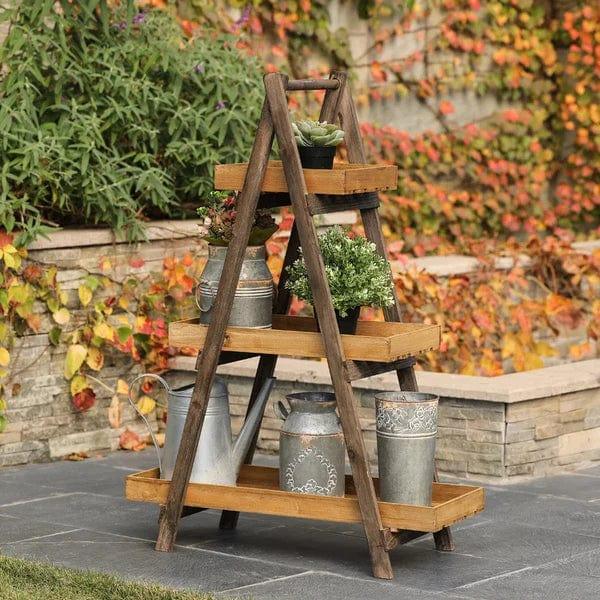 Plant Stand: Wooden 3 Shelve Plant Stand