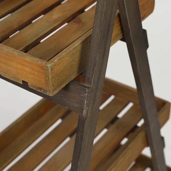Plant Stand: Wooden 3 Shelve Plant Stand