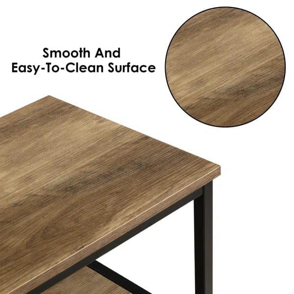 Industrial Console Table with Drawers & Shelves