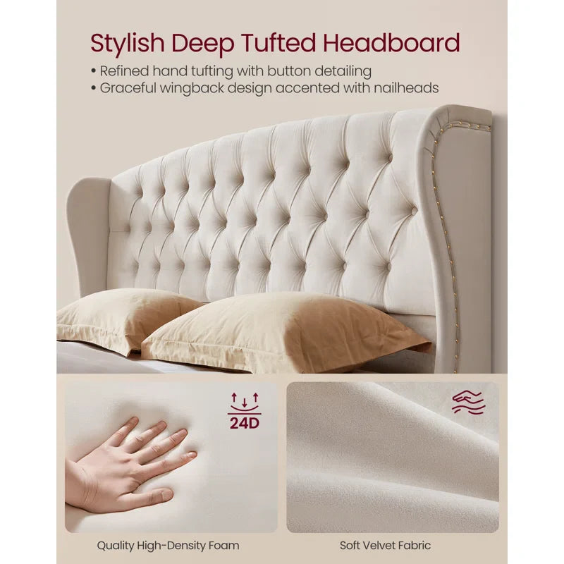 Rittman Upholstered Platform Bed Frame Size