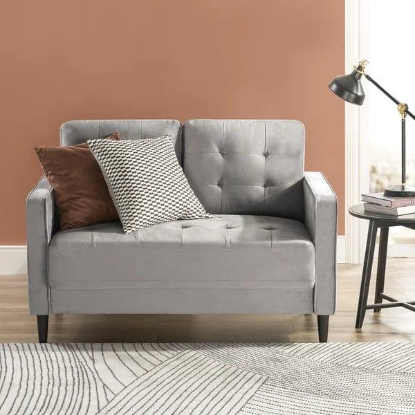 Rosenstein 52.76'' Velvet Square Arm Loveseat